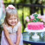bougies chiffres vert dents crocodile sans flamme anniversaire décoration tringle numéros