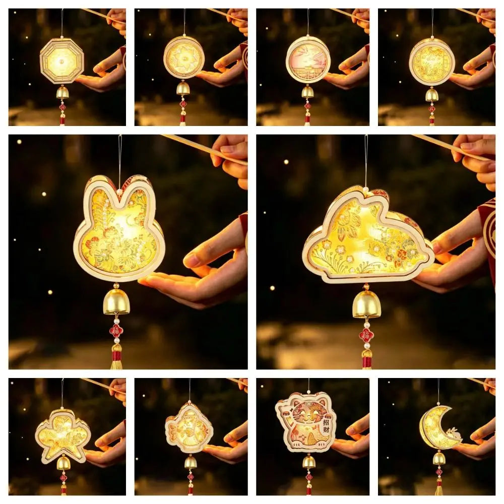 lampe suspendue artisanale or blanc rouge ornements floraux motifs géométriques cloche pompon anniversaire noël