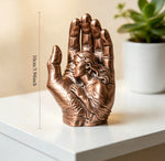statuette main ouverte femme buste or blanc noir décoration art moderne sculptural