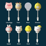 veilleuse usb animée cartoon ours poussin lapin chambre enfant blanc rose jaune gris