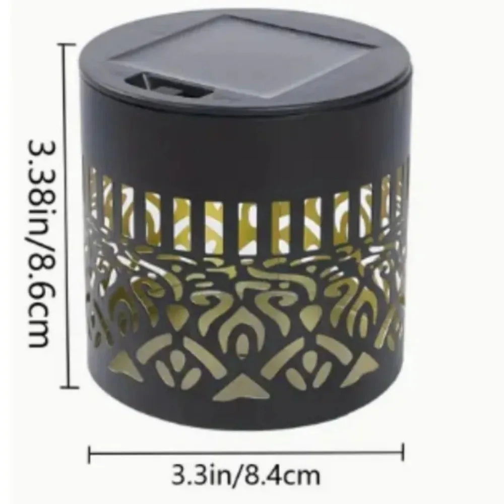 lampe solaire décorative moderne floral adhésive panneau solaire noir doréextérieur