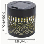 lampe solaire décorative moderne floral adhésive panneau solaire noir doréextérieur