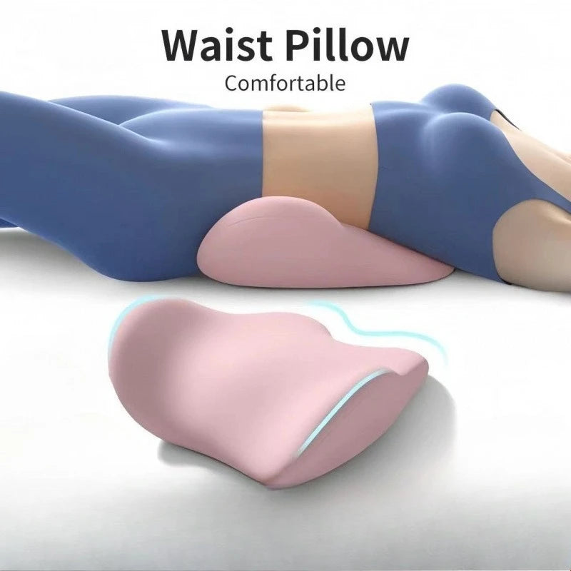 coussin lombaire rose gris mousse mémoire forme doux confortable ergonomique portable machine lavable