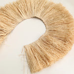 couronne paille rustique beige clair texture naturelle décor mur intérieur wicker sans fixation simple