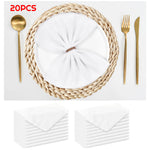 serviettes réutilisables coton jaune bleu clair classiques effilochées clips décoratifs table restaurant maison