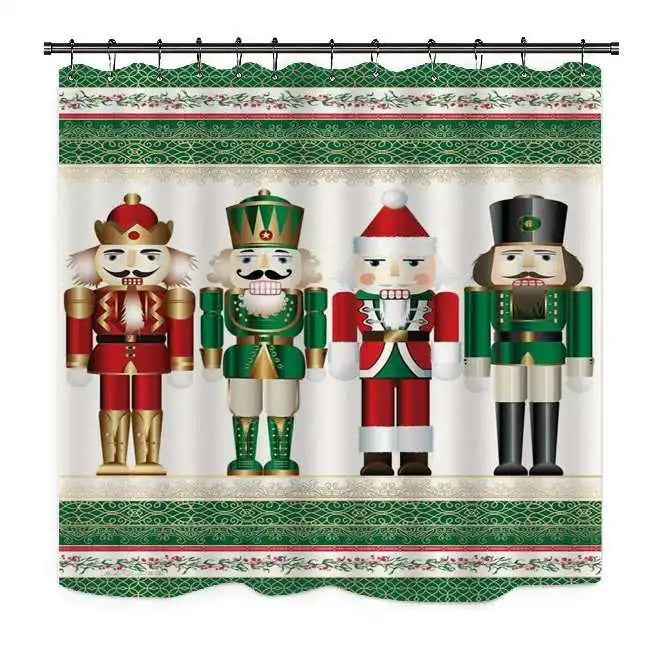 Des rideaux de couleur rouge et verte, richement décorés avec des motifs de Casse-Noisette, un décor de Noël emblématique. Ces rideaux festifs, faits de tissu de haute qualité, ajoutent une touche chaleureuse et festive à toute pièce pendant la saison de Noël. Idéal pour ceux qui cherchent à intégrer des éléments de décoration de Noël traditionnels, comme le Casse-Noisette, dans leur décor intérieur.