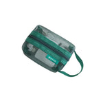 sac main vert maille moderne fermeture eclaire rangement chargeur cable boite données