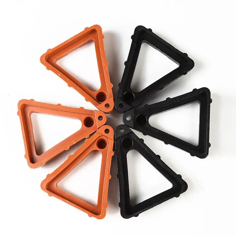 pieds pot fleurs orange noir triangulaires perforations pratique robuste