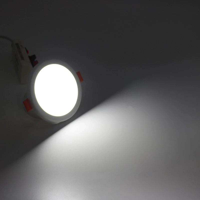 plafonnier led rond blanc moderne encastrable intérieur base câble électrique maison