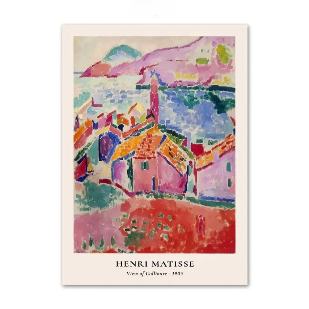 tableau toile art abstrait paysage moderne peinture mur salon décoration maison cadre bois noir