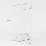 cube transparent moderne vase hydroponie plante verte sans motif minimaliste récipient acrylique