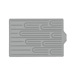 tapis drainage silicone orange noir vert rayures gouttes d'eau moderne pratique évier