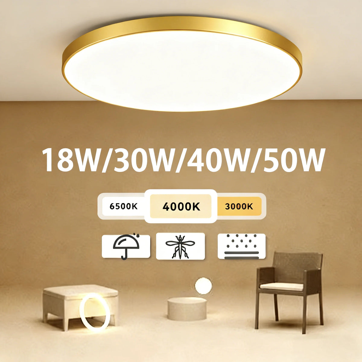 lampe led moderne noir blanc minimaliste surface interrupteur bouton éclairage intérieur chambre cuisine salon