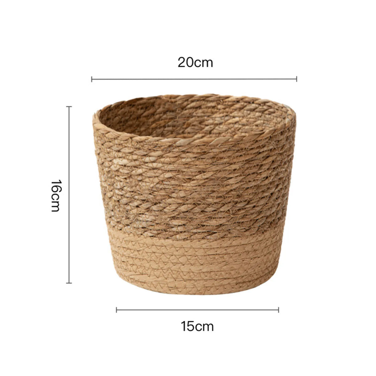 panier pliable osier tissé motifs réguliers poignées cuir naturel rustique jardin