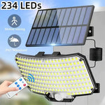lampe solaire led noir blanche ip65 moderne télécommande capteur mouvement fixations muralesextérieur