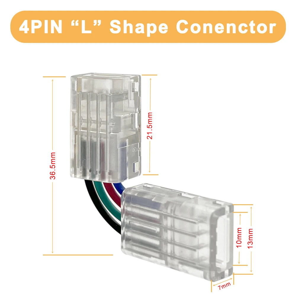 connecteur led shape transparent moderne clips câbles colorés instructions 4pin 3pin