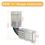 connecteur led shape transparent moderne clips câbles colorés instructions 4pin 3pin