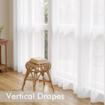 rideaux blancs transparents modernes polyester 100% salon 132x180cm 132x230cm 132x240cm