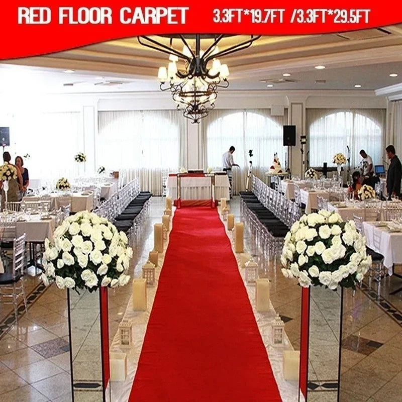 tapis rouge mariage longueur 15m 10m 5m uni moderneintérieur extérieur