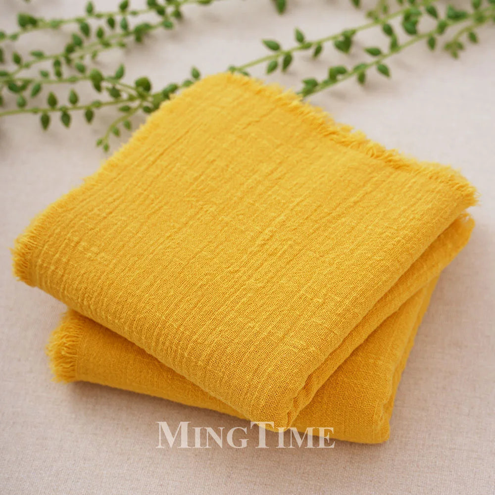 lot 10 serviettes table coton jaune texture rugueuse moderne maison