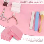 serviettes jetables rose violet blanc rayées modernes manucure outils scies taille grande