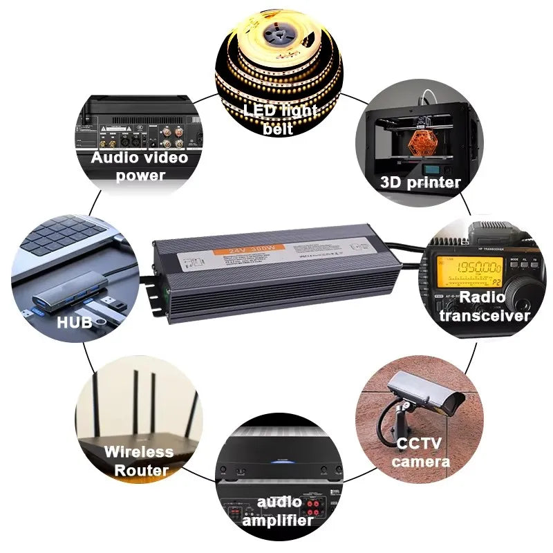 alimentation électrique led 12v 24v 60w 100w 150w 200w ip67 waterproof moderne