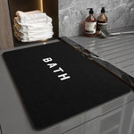 tapis bain caoutchouc gris clair texture tissée moderne adhésif 60x40cm 80x50cm absorbant