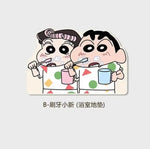 tapis bain absorbant eau rapide sec cartoon personnages shin chan géométrique bulles antidérapant