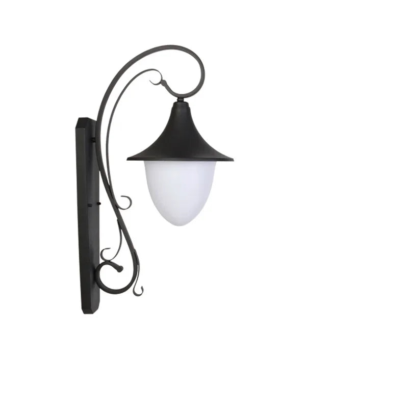 lampe murale noire floral classique éclairage commercial ip44 protégé occlusion fixations grille