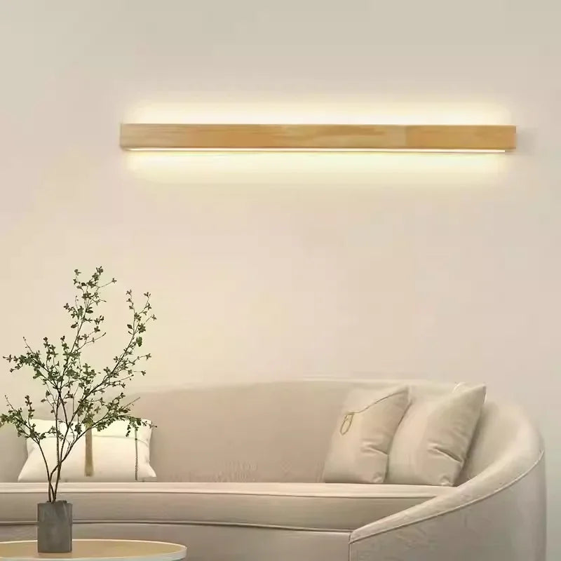 appliques murales led bois minimaliste chambre cuisine éclairage quotidien scandinave moderne
