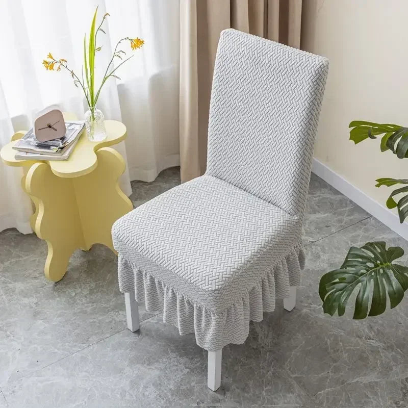 housse chaise tissé motifs géométriques moderne orange beige gris bleu