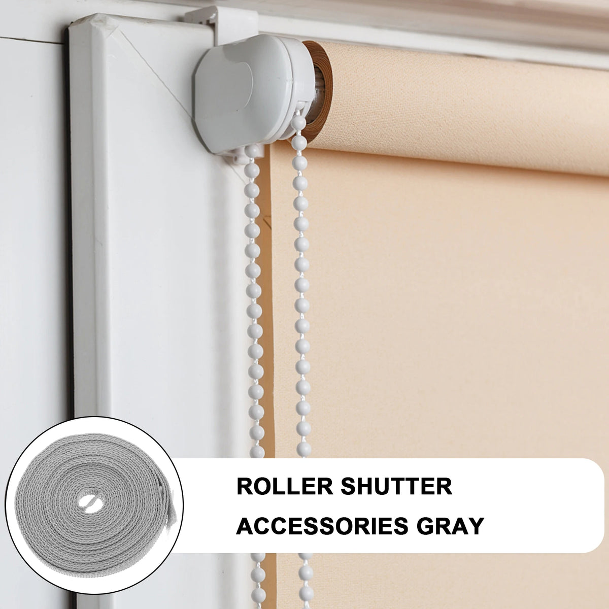 ruban tissu gris clair rustique adhésif décoration maison opacité verticale stores enrouleurs accessoires rideau