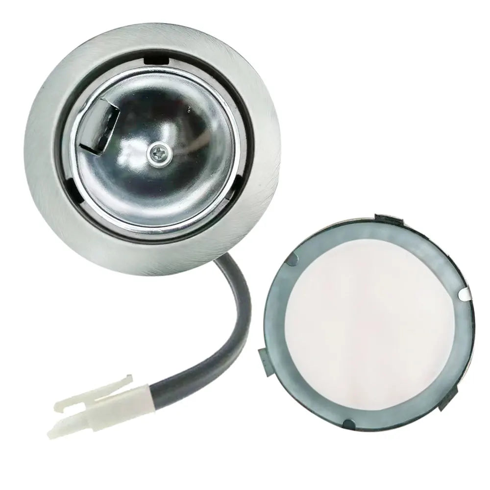 ampoule led spot argenté moderne interrupteur bouton câble noir connecteur blanc cuisine aluminium