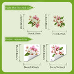 stickers decoratifs fleurs roses vertes violettes adhésifs salle bain decoration maison autoadhésifs blanc