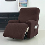 housse canapé inclinable gris jacquard moderne extensible poches fauteuil salon maison