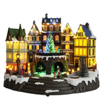 Maison de musique lumineuse gris clair pour décoration de Noël intérieure