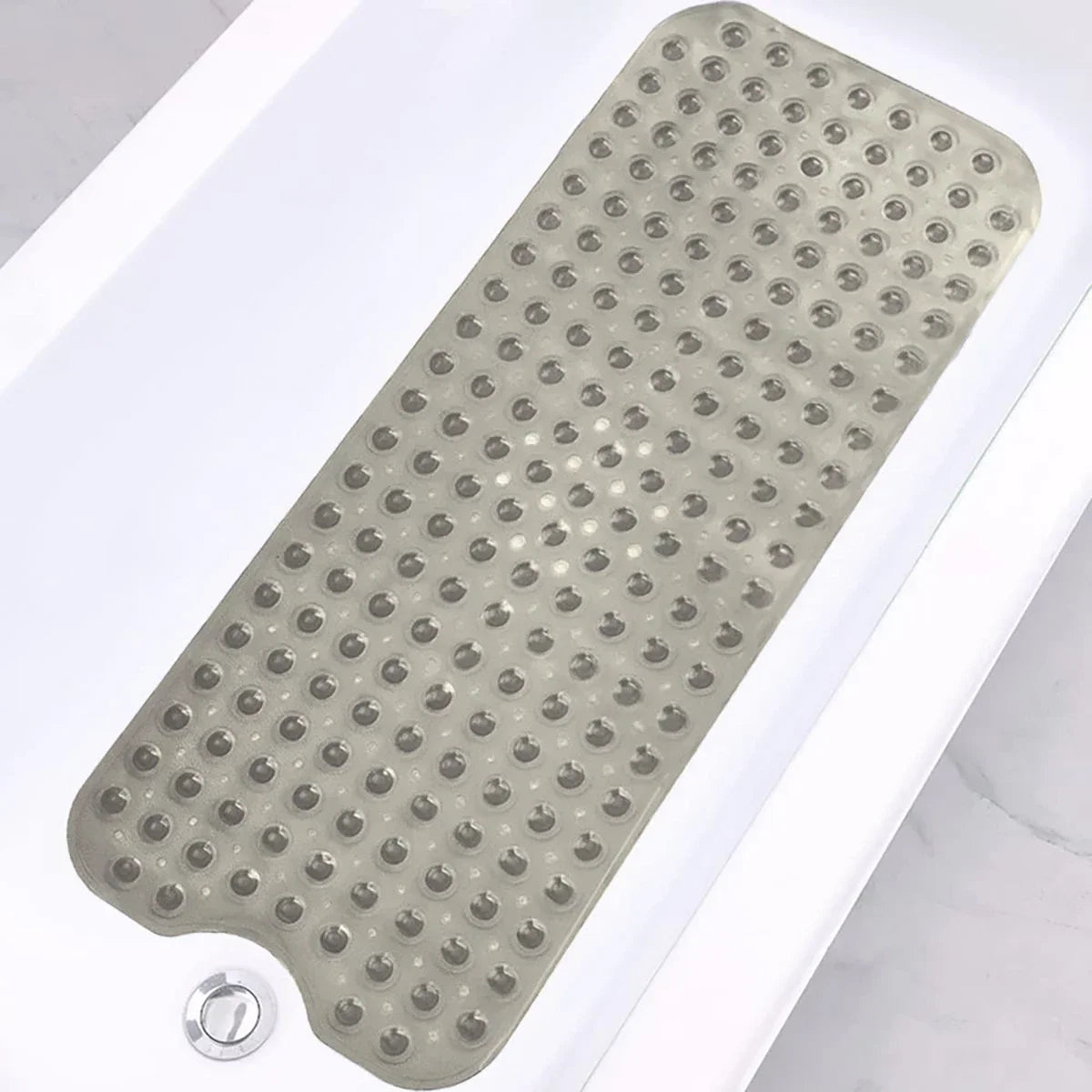 tapis bain moderne bleu clair texture bulles drainage efficace antislip salle bain pvc respectueux