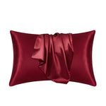 taie d'oreiller soie satinée moderne housse coussin décorative chambre coucher
