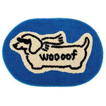 tapis marron clair chien dooog rayures horizontales polyester antidérapant intérieur extérieur