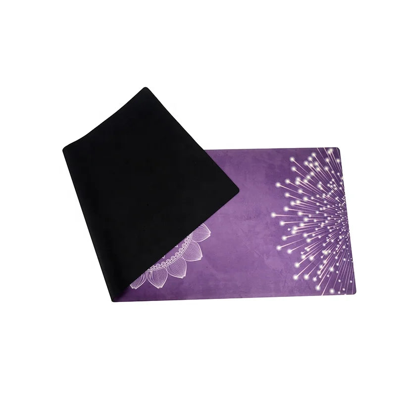 serviettes yoga imprimées floral abstrait géométrique moderne turquoise noir violet rose bleu vert