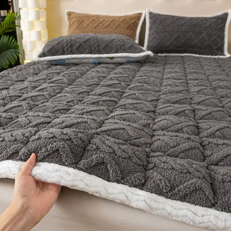 couverture automne hiver polyester vert clair motif géométrique douce adhésifs lits simples épaisses réglables