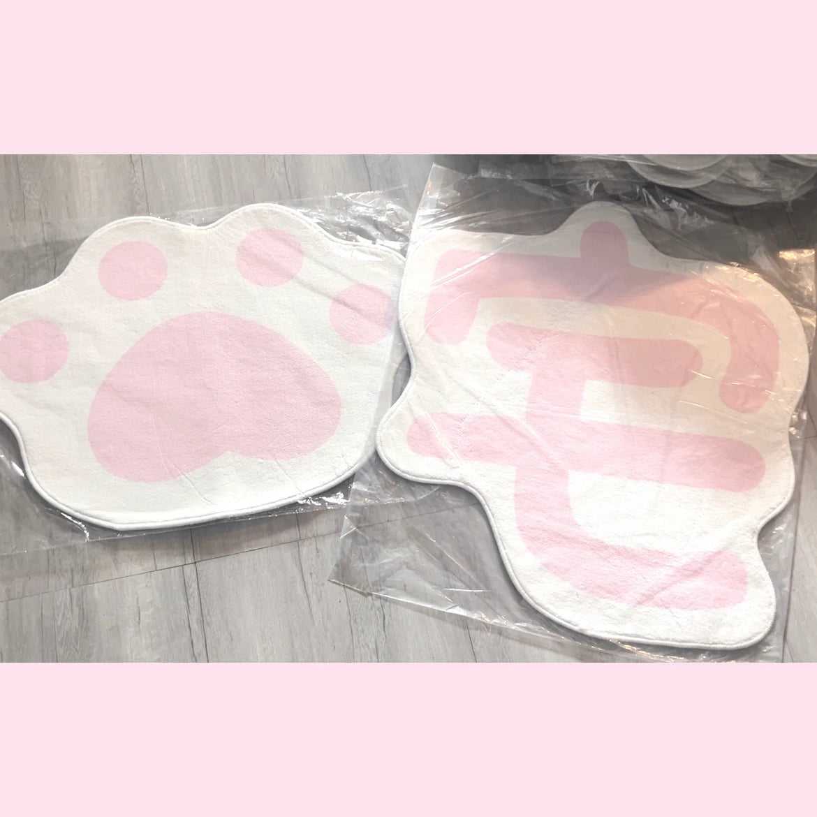 tapis blanc rose chat motif doux moelleux moderne animalier intérieur