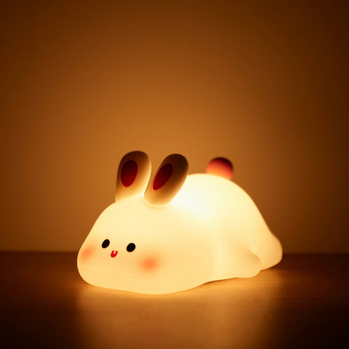 lampe chevet lapin mignon led rechargeable intensité réglable chambre enfant blanc moderne