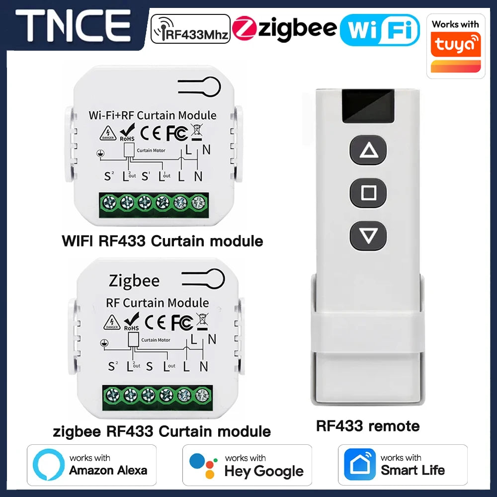 module commutation wi fi blanc moderne clips rail din connecteurs électriques boutons commande certification