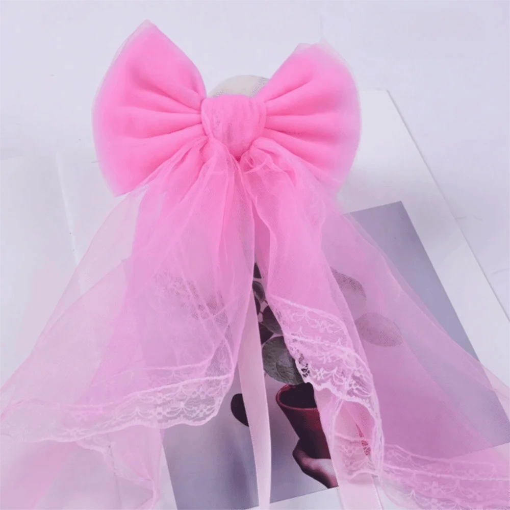 attaches rideau tulle dentelle bow décoratif romantique shabby chic blanc rose vif rouge vert