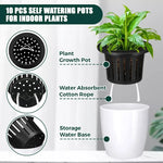 pots fleurs plastique blanc noir modernes auto arrosants hydroponiques succulentes decoration maison