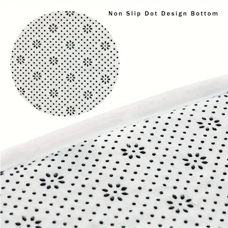 tapis cuisine moderne noir blanc couverts kitchen salle bain salon polyester feutre vinyle rectangle