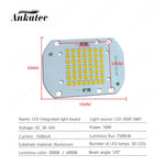 plaque led intégrée 50w 3000k 6000k 120° angle 50 leds aluminium moderne 7500lm 3030smd