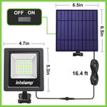 projecteur solaire moderne panneaux solaires led noir ip65 étanche urgence vis fixations