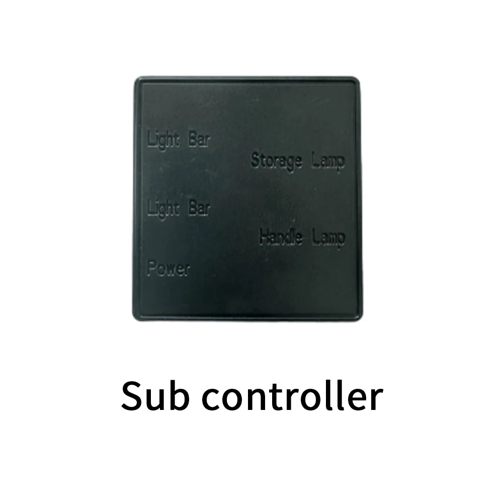 ruban led rgb noir contrôleur principal secondaire connecteurs 75cm 110cm porte lumière moderne